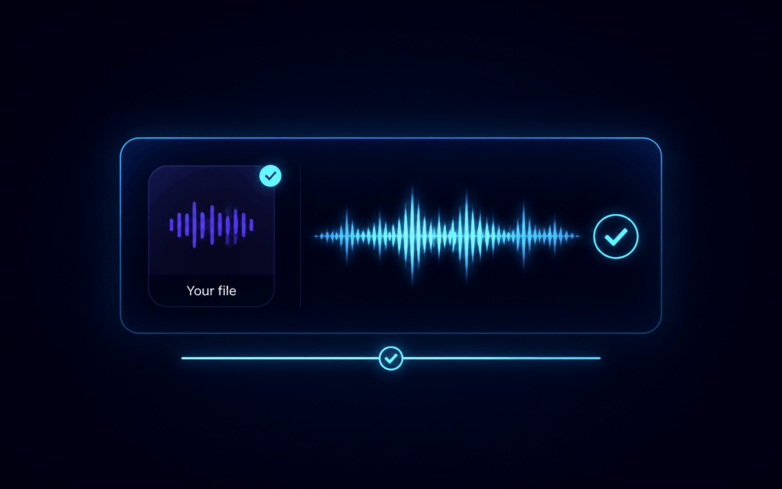 Verified file card showing the exact Credits price before background noise removal starts