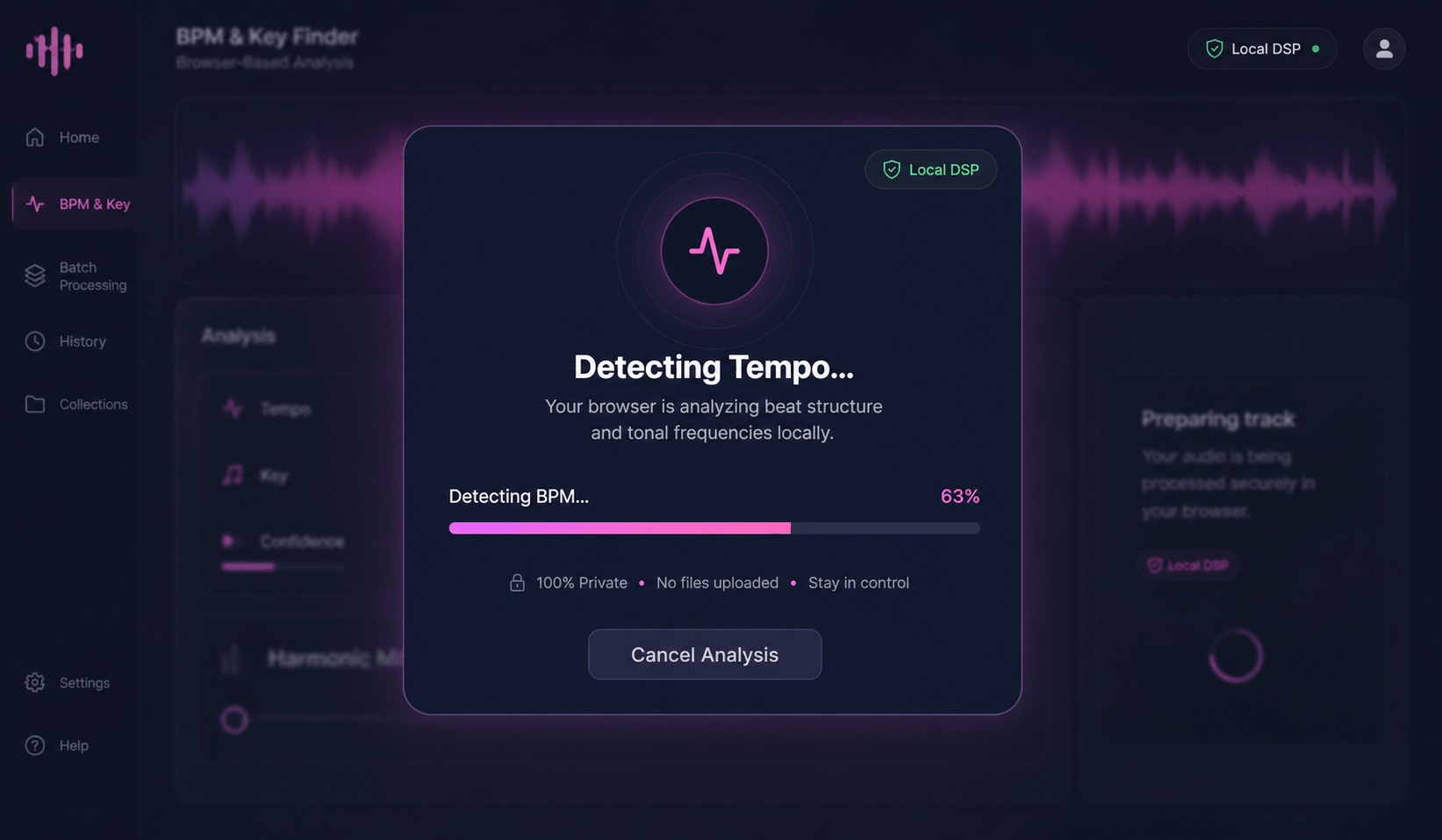 BPM and Key Finder Online - Song Key & Tempo Detector | Describe Music